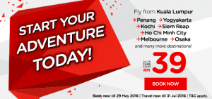 AirAsia Malaysia Airlines Promotions May 2016